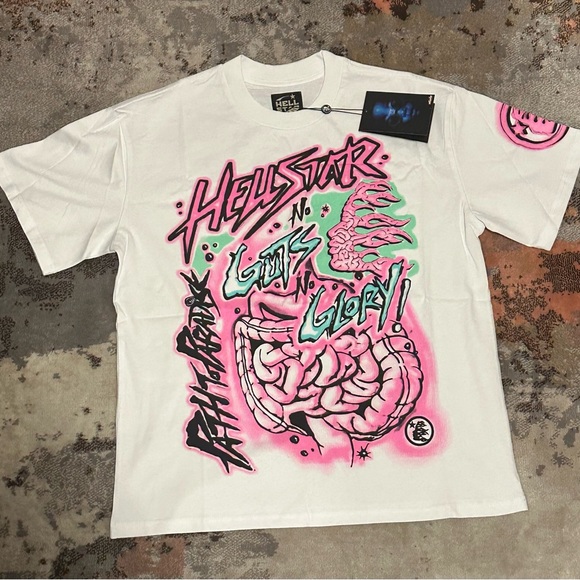 Hellstar Online T-Shirt & No Guts No Glory T-Shirt - Picture 4 of 5